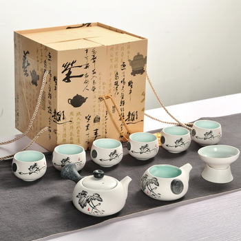 7头茶具 雪花釉茶具套装功夫茶具陶瓷茶具套装特价
