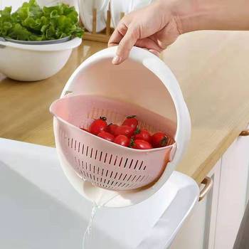 双层洗菜盆塑料漏盆厨房洗菜篮子蔬菜沥水篮洗水果篮沥水盆