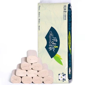 风韵万家竹浆10卷750g家用卫生纸厕纸手纸巾