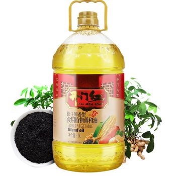 开门红食用植物调和油5升 食用油花生油原香