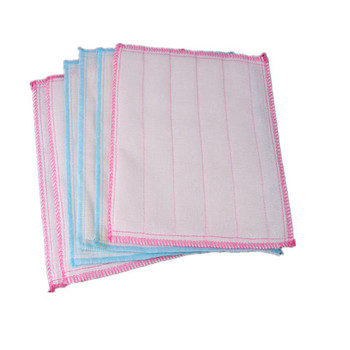 5层加棉5层全沙洗碗布批发厨房清洁抹布百洁布木纤维洗碗巾10条