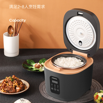 康佳（KONKA）家用4L智能电饭煲电饭锅大火力柴火饭不粘内胆预约功能电脑款