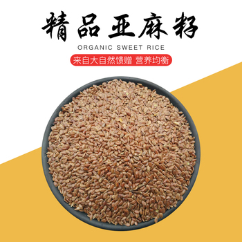 亚麻籽仁生籽 榨油炒熟打粉烘焙原料黄金地带新籽