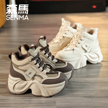 森马老爹鞋女款秋冬爆款高跟小个子厚底鞋子内增高女鞋