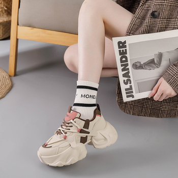 森马加绒老爹鞋女厚底增高2024秋冬季新款爆款运动鞋女款休闲鞋子ZA243w574-1