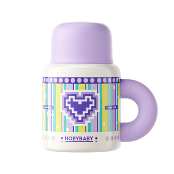 HOLLYBABY爱心奶糖保温杯480ml/304L不锈钢+内喷陶