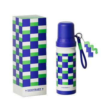 HOLLYBABY便携保温杯550ml/316不锈钢 格子