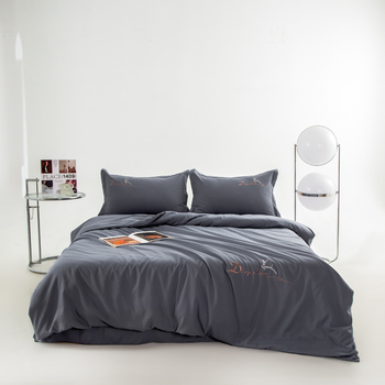 品梵品梵家纺一鹿相伴锦棉绣花四件套双人四季 PFJ-668